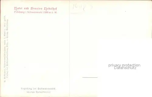 Hoffmann Heinrich Fruehling im Schwarzwald Tracht Gutach Gutacherin  Kat. Kuenstlerkarte