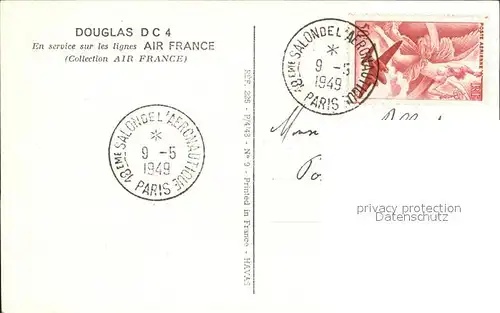 Flugzeuge Zivil Air France Douglas D C 4 Kat. Flug
