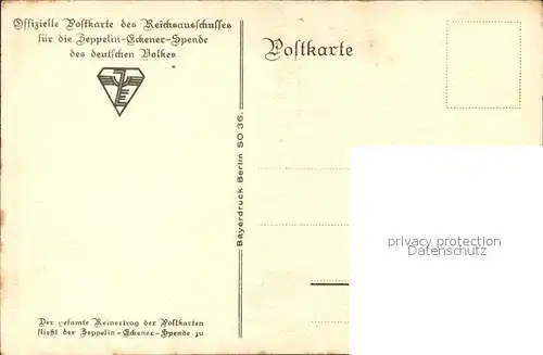 Zeppelin Zeppelin Eckener Spende Kuenstlerkarte Otto Amisberg Kat. Flug