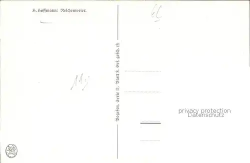 Hoffmann Heinrich Reichenweier  Kat. Kuenstlerkarte