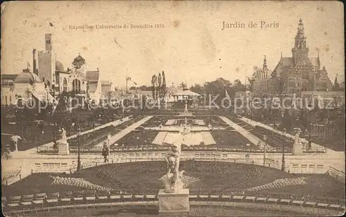 Exposition Universelle Bruxelles 1910 Jardin de Paris Kat. Expositions