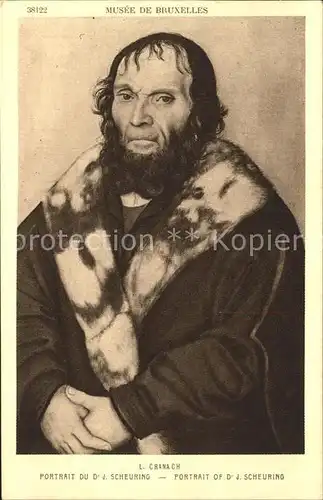 Kuenstlerkarte Alte Kuenstler Cranach L. Portrait J. Scheuring Kat. Kuenstlerkarte