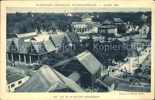 Exposition Coloniale Internationale Paris 1931 Vue de la section Indochinoise Kat. Expositions