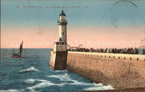 Leuchtturm Lighthouse Le Treport Phare Jetee Kat. Gebaeude