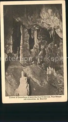 Hoehlen Caves Grottes Oxocelhaya Saint Martin d Arberoue  Kat. Berge