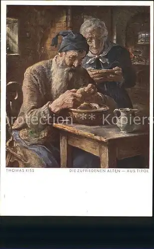 Riss Thomas Die zufriedenen Alten aus Tirol Nr. 20 1440 Felix Korn Verlag  Kat. Kuenstlerkarte