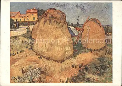 Van Gogh Vincent Haystacks in Provence  Kat. Kuenstlerkarte