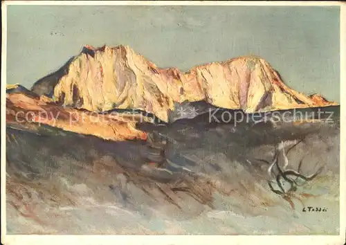 Kuenstlerkarte Luigi Taddei Albonago Lugano Berge Nr. 5 Pro Infirmis  Kat. Kuenstlerkarte