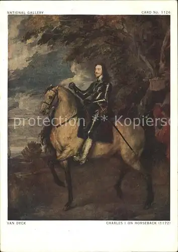 Van Dyck A. Charles I. on horseback Nr. 1126  Kat. Kuenstlerkarte