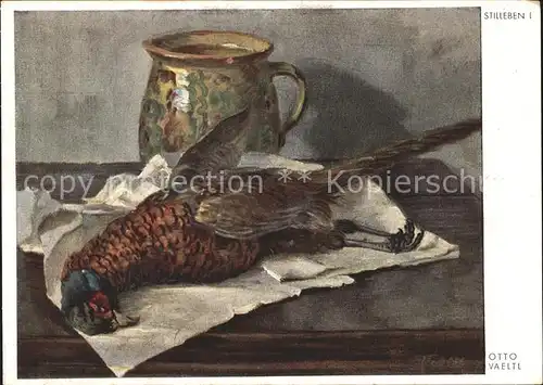 Auerhahn Kuenstlerkarte Otto Vaeltl Stillleben I Nr. 20 1475 Felix Korn Verlag  Kat. Tiere