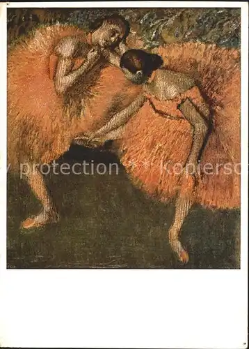 Ballett Kuenstlerkarte E. Degas Taenzerinnen Bruckmann Verlag Nr. 53 Kat. Tanz