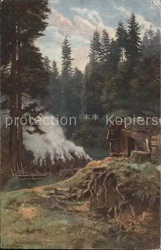 Hoffmann Heinrich Koehler im Schwarzwald Nr. 195 Kat. Kuenstlerkarte