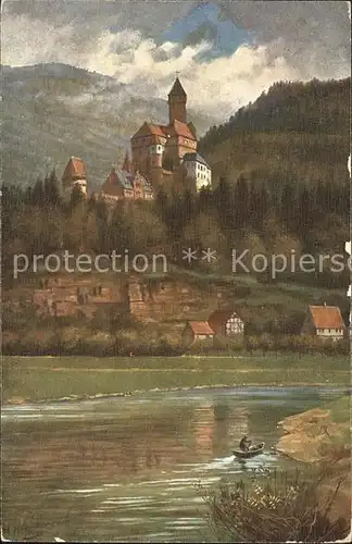 Hoffmann Heinrich Schloss Zwingenberg am Neckar Nr. 661 Kat. Kuenstlerkarte