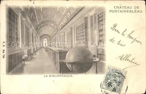 Globus La Bibliotheque Chateau de Fontainebleau Kat. Besonderheiten