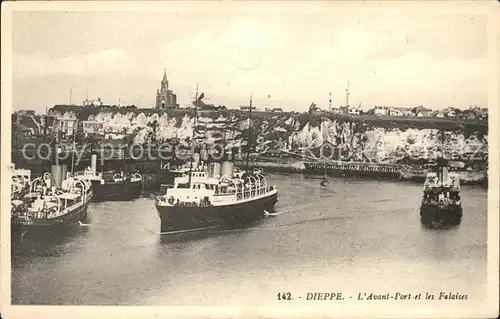 Dampfer Oceanliner Dieppe Avant Port Falaises Kat. Schiffe