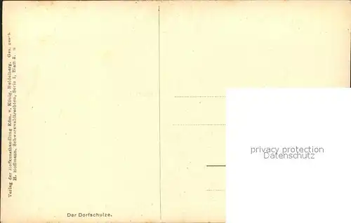 Hoffmann Heinrich Der Dorfschulze Tracht Kat. Kuenstlerkarte