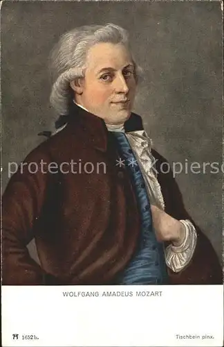 Mozart Wolfgang Amadeus F.A. Ackermann Verlag Nr. 1652 b Kuenstler Tischbein Kat. Komponist