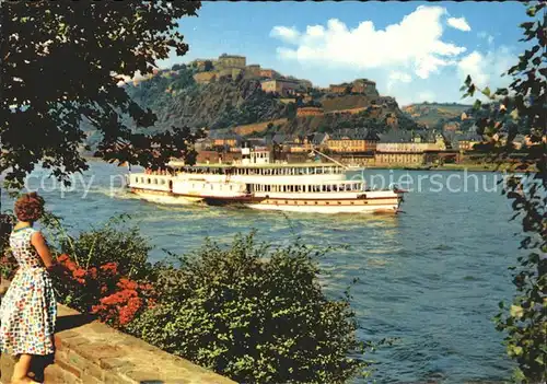 Motorschiffe Koblenz Feste Ehrenbreitstein Kat. Schiffe