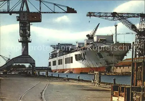 Werftbau Saint Nazaire Chantiers de constrution Schiff Kat. Schiffe