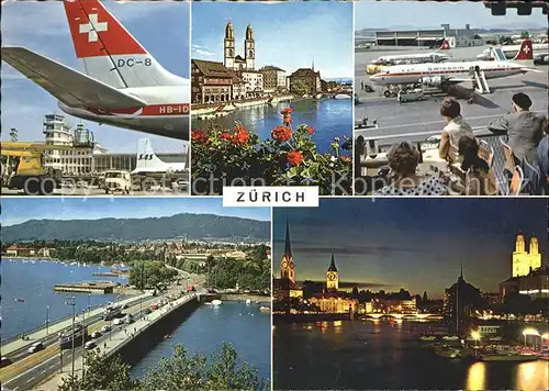 Swissair Flugzeug Zuerich Kat. Flug