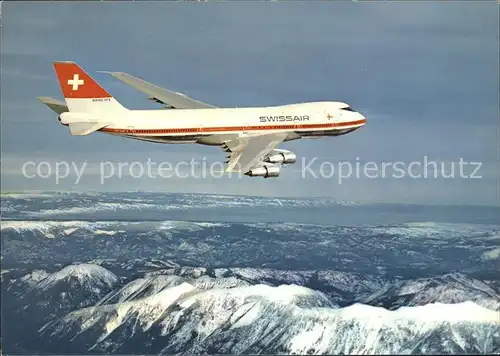 Swissair Jumbo Jet Boeing 747 B Kat. Flug