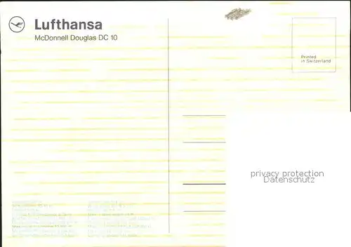 Lufthansa McDonnell Douglas DC 10 Kat. Flug