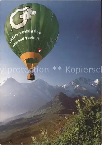 Heissluftballon Berge Schweiz Kat. Flug