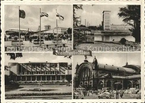 Bahnhof Flughafen Friedensbruecke Palmengarten Frankfurt am Main Kat. Eisenbahn