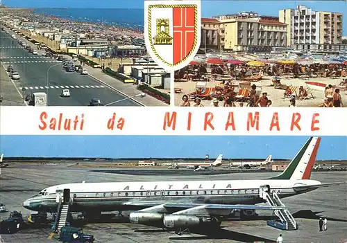 Flugzeuge Zivil Alitalia Miramare Kat. Flug
