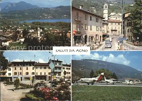 Flughafen Airport Aeroporto Flugzeug Agno Lago di Lugano  Kat. Flug