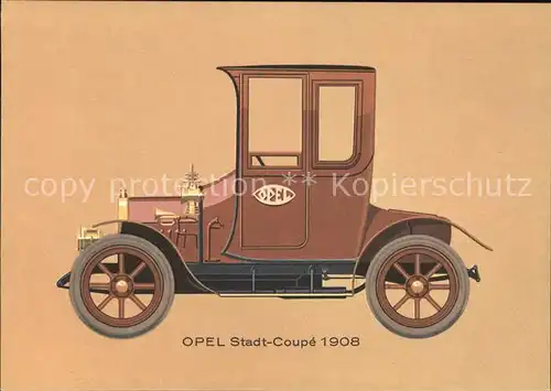 Autos Oldtimer Opel Stadt Coupe 5 12 PS 1908 Kat. Autos
