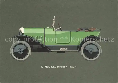 Autos Oldtimer Opel Laubfrosch 4 12 PS 1924 Kat. Autos