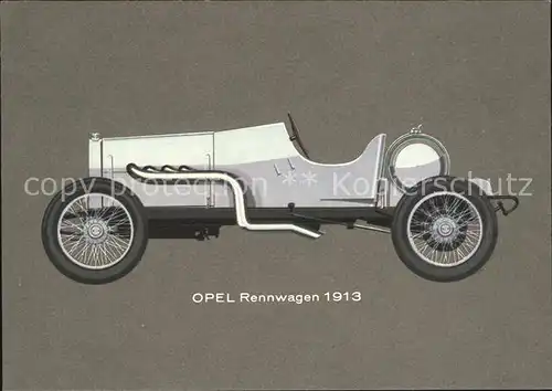 Autos Oldtimer Opel Rennwagen 110 PS 1913 Kat. Autos
