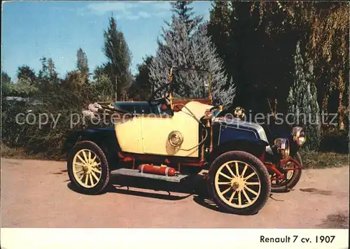 Autos Oldtimer Renault 7 cv. 1907 Kat. Autos