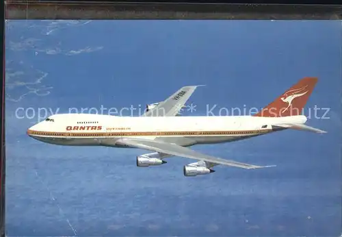 Flugzeuge Zivil Qantas 747B  Kat. Flug
