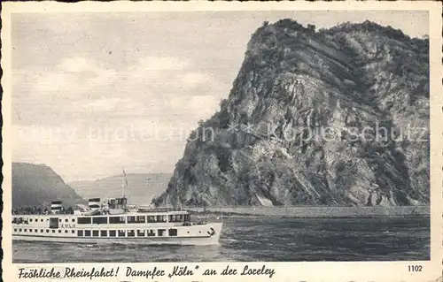 Dampfer Binnenschifffahrt Koeln Loreley  Kat. Schiffe