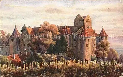 Marschall Vinzenz Schloss Meersburg am Bodensee  Kat. Kuenstlerkarte