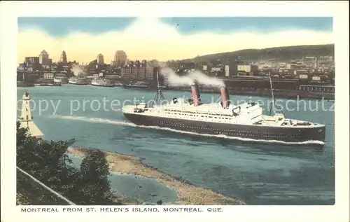 Dampfer Oceanliner Montreal St. Helen s Island  Kat. Schiffe