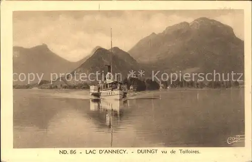 Dampfer Seitenrad Lac d Annecy Duingt Talloires Kat. Schiffe