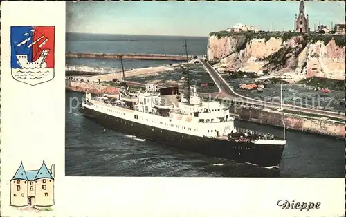 Dampfer Oceanliner Brighton Dieppe Bon Secours Kat. Schiffe