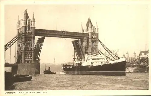 Dampfer Oceanliner Baltraffic London Tower Bridge Kat. Schiffe