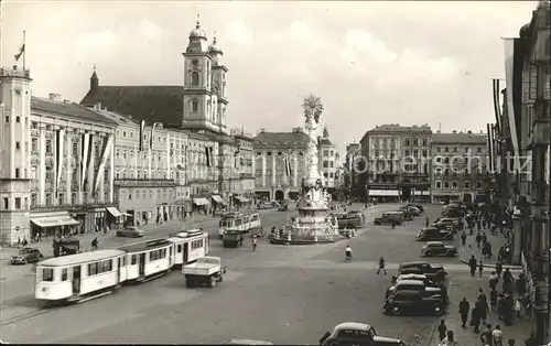 Strassenbahn Linz an der Donau Hauptplatz  Kat. Strassenbahn