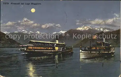 Dampfer Seitenrad Piroscafi Lago Maggiore  Kat. Schiffe