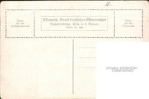 BDD Ostmark Bund deutscher oesterreicher Nr. 155 E. Kutzer Gedicht  / Bund der Deutschen /