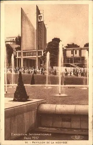 Exposition Internationale Paris 1937 Pavillon de la Norvege Kat. Expositions