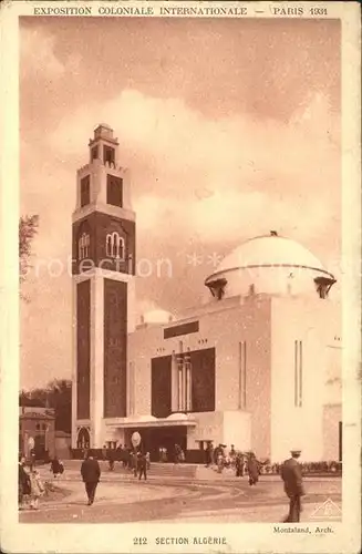 Exposition Coloniale Paris 1931 Section Algerie  Kat. Expositions