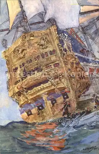 Kuenstlerkarte A. Sebillet Soleil Royal Epoque Louis XIV  Kat. Kuenstlerkarte