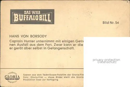 Kino Film Das war Buffalo Bill Hans von Borsody Captain Hunter Bild Nr. 54