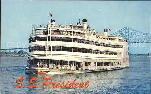 Dampfer Binnenschifffahrt S.S. President Mississippi  Kat. Schiffe