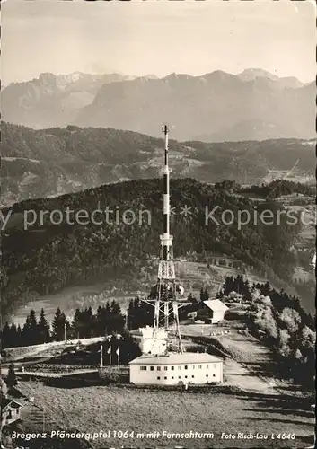 Foto Risch Lau Nr. L 4646 Bregenz Pfaendergipfel Fernsehturm  Kat. Fotografie